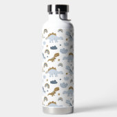 Niedlich Rainbow Dinosaur Muster Trinkflasche (links)