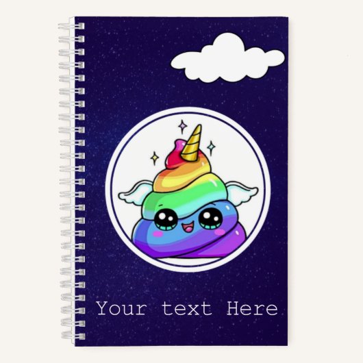 Niedlich Rainbow Emoji Kack Journal Notizblock (Vorderseite)