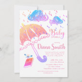 Niedlich Rainbow Fantasy Baby Sprinkle Dusche Einladung (Vorderseite)