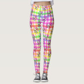 Niedlich Rainbow Gingham Leggings (Vorderseite)