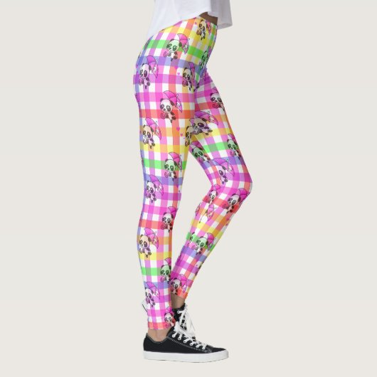 Niedlich Rainbow Gingham Leggings (Rechts)