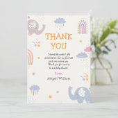 Niedlich Rainbow Girls Baby Showroom Danke, dass i Dankeskarte (Stehend Vorderseite)