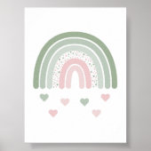 Niedlich Rainbow Hearts Boho Kinderzimmer Poster (Vorne)