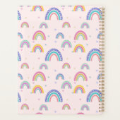 Niedlich Rainbow Heft Monogram Boho Pink Planer (Rückseite)