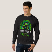 Niedlich Rainbow Leopard Print Kleeblatt Lucky St Sweatshirt (Vorne ganz)