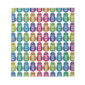 Niedlich Rainbow Matryoshka Owls Notizblock (Vorderseite)