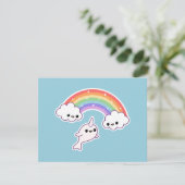Niedlich Rainbow Narwhal Geburtstagsparty Einladun Einladung (Stehend Vorderseite)