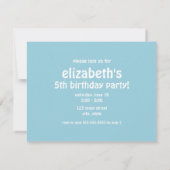 Niedlich Rainbow Narwhal Geburtstagsparty Einladun Einladung (Rückseite)