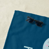 Niedlich Rainbow Narwhal Personalisierter Name Kin Strandtuch (Beispiel)