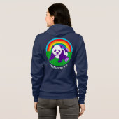 Niedlich Rainbow Panda Bär Custom Hoodie (Schwarz voll)