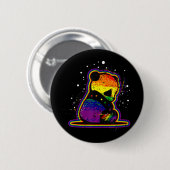Niedlich Rainbow Panda Funny Heart Rainbow Lgbt Pr Button (Vorne & Hinten)