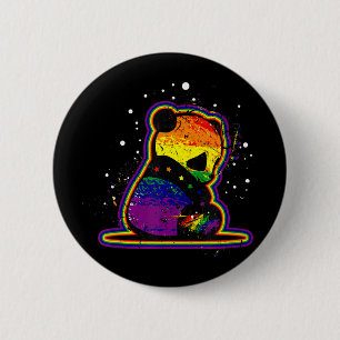 Niedlich Rainbow Panda Funny Heart Rainbow Lgbt Pr Button