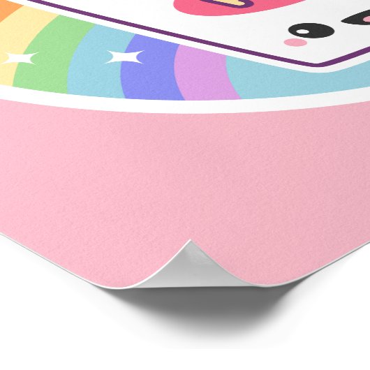 Niedlich Rainbow Popcorn Poster (Ecke)