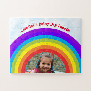 Niedlich Rainbow Rainy Day Bleibe am Zuhause Kids  Puzzle