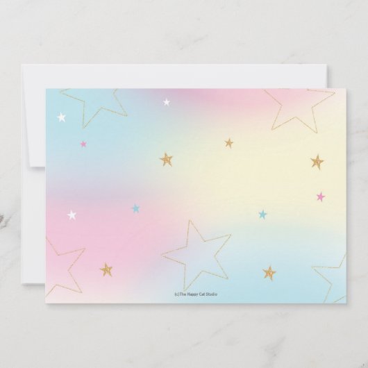 Niedlich Rainbow Sloth Art Party Paint Birthday Fo Einladung (Rückseite)