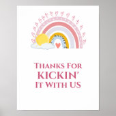 Niedlich Rainbow Sun Danke für das Kickin' It with Poster (Vorne)