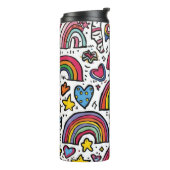 Niedlich Rainbow Tumbler - farbenfroher Trinkbehäl Thermosbecher (Nach links gedreht)