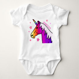 Niedlich Rainbow Unicorn Baby Bodysuit Baby Strampler