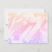 Niedlich Rainbow Unicorn Girly Birthday Party Einladung (Rückseite)