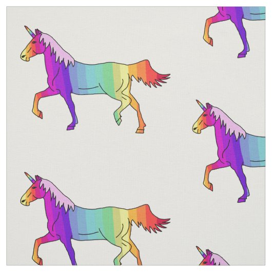 Niedlich Rainbow Unicorn Muster Girly Stoff (Muster)