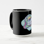 Niedlich Rainbow Unicorny Tasse (Vorderseite Links)