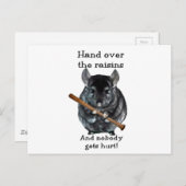 Niedlich Raisin Gemein Chinchilla Postkarte (Vorne/Hinten)