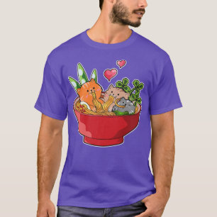 Niedlich Ramen Cats Japanisches Noodle Funny Kitte T-Shirt