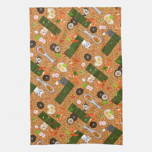 Niedlich Ramen Geschirrtuch (Vertikal)