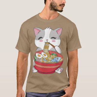 Niedlich Ramen Kawaii Cat Soft Girl Otaku T-Shirt