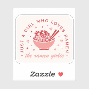 Niedlich Ramen liebt nur ein Mädchen kawaii rosa Ä Aufkleber