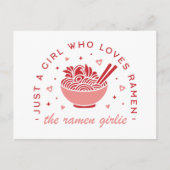 Niedlich Ramen liebt nur ein Mädchen kawaii rosa Ä Postkarte (Vorderseite)