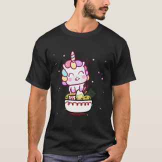 Niedlich Ramen Unicorn Kawaii Anime Japanisch Pho  T-Shirt