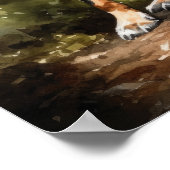 Niedlich Rat Terrier Dog Art Print Poster (Ecke)