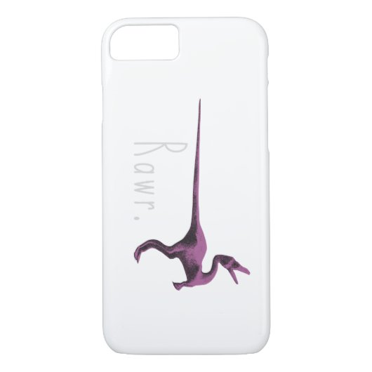 Niedlich Rawr Pink Dinosaur Case-Mate iPhone Hülle (Rückseite)