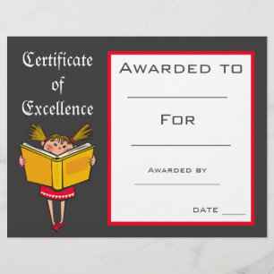 Niedlich-Reading-Award-Zertifikat Lehrer liefert