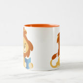 Niedlich Reading Cartoon Löwe Tasse (Mittel)