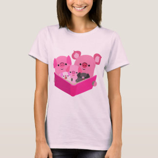 Niedlich Reading Cartoon T - Shirt