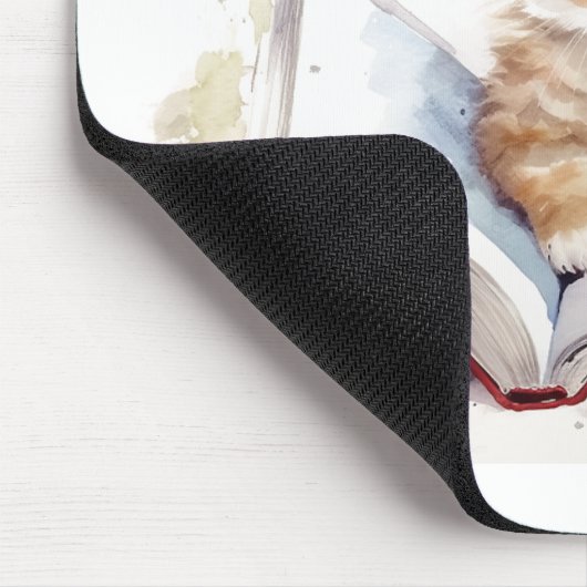 Niedlich Reading Kitten Mousepad (Ecke)