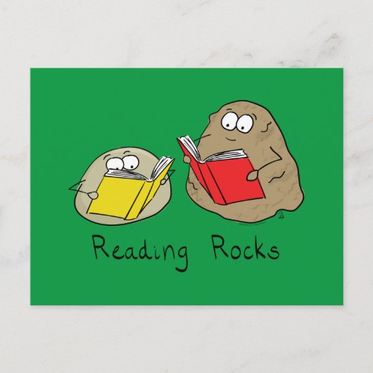 Niedlich Reading Rocks Librarian Book Lovers Postkarte (Vorderseite)