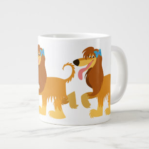 Niedlich Ready Cartoon Afghan Hound Jumbo Tasse