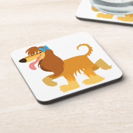 Niedlich Ready Cartoon Afghan Hound Untersetzer Se