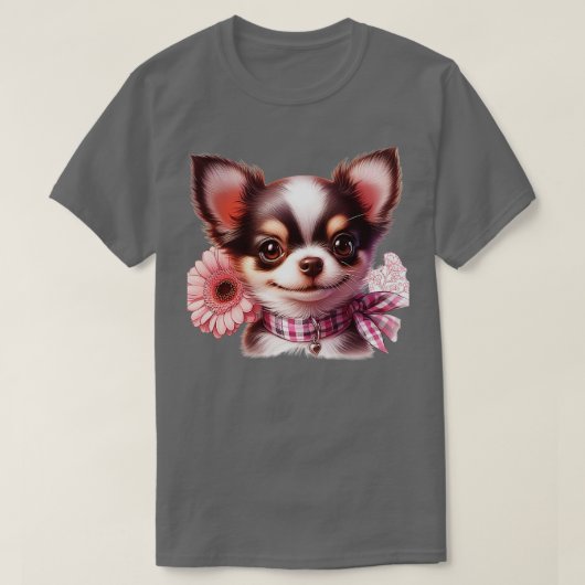 Niedlich-Realistische Chihuahua-Sketch 1 T-Shirt (Design vorne)