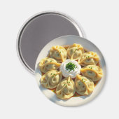 Niedlich Realistischer Pierogi Magnet (Vorderseite/Rückseite)