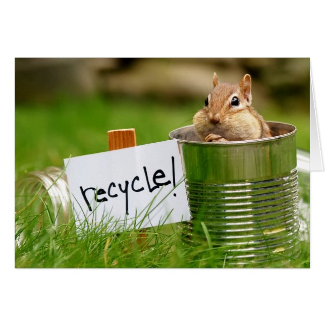 Niedlich Recycelnd Chipmunk (Vorderseite (Horizontal))