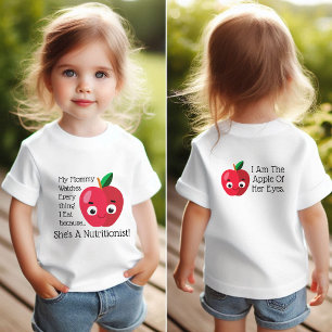 Niedlich Red Apple Nutritionist Baby T-shirt