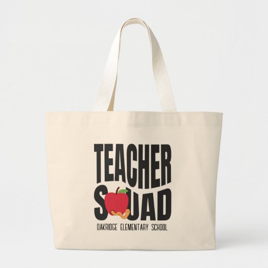 Niedlich Red Apple Teacher Squad Jumbo Stoffbeutel (Vorne)