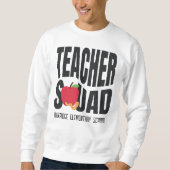 Niedlich Red Apple Teacher Squad Sweatshirt (Vorderseite)