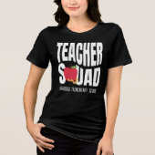 Niedlich Red Apple Teacher Squad Tri-Blend Shirt (Vorderseite)