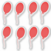 Niedlich Red Balloon Aufkleber (Vorderseite)