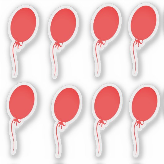 Niedlich Red Balloon Aufkleber (Vorderseite)